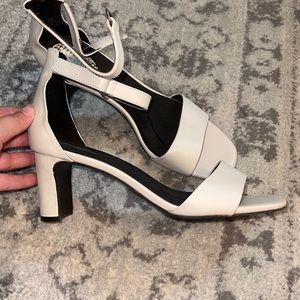 White Com & Sens Heels